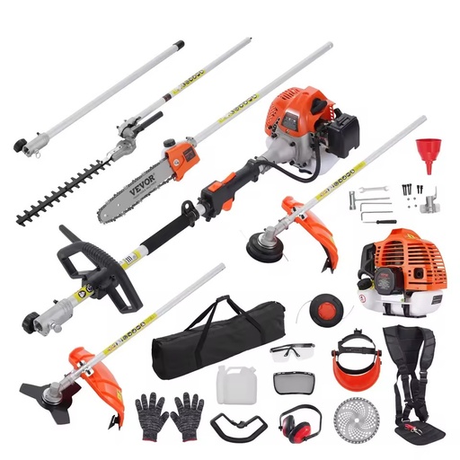 6 1 Gas High Branch Scissor-Multifunctional Hedge Trimmer 43Cc Weed Eater String Trimmer Brush Cutter Pole Saw Chainsaw Pruner