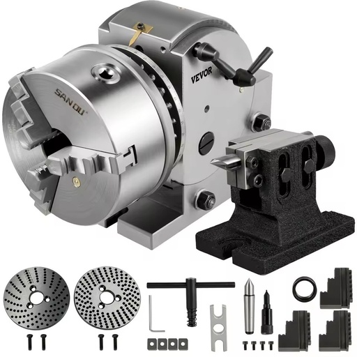 Bs-1 6 Inch 3 Jaw Chuck Semi Universal Dividing Head Model D0100HADPL7 for Milling Grinding Drilling Machine