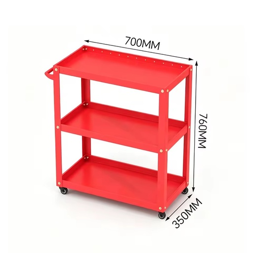 Heavy Duty 3 Tier Tool Cabinet 200kg Cold Rolled Steel Lockable Casters Toolbox for Garage Workshop 3 Year Warranty