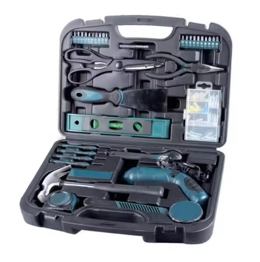 High Quality 128pcs Hand Home Tool Kit Electric Lithium Drill Screwdrivers Tool Set