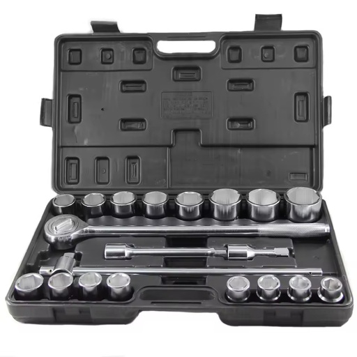 21PCS Heavy Duty 3/4" Dr. Socket Set Auto Hand Tools Set Mechanical Tools Names in Blow Mould case