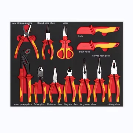12PCS Insulated Tools with Wire Stripper Plier and Voltage Tester