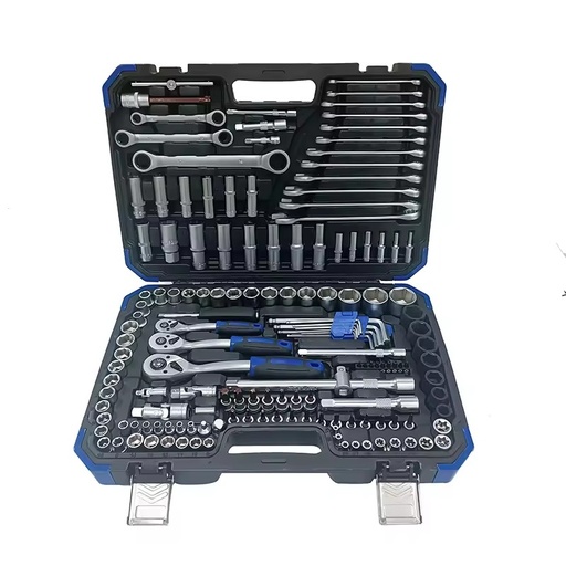 151-Piece 1/2 3/8 1/4-Inch High Quality Ratchet Handle Combination Wrench Set OEM Auto Repair Tool Box Set