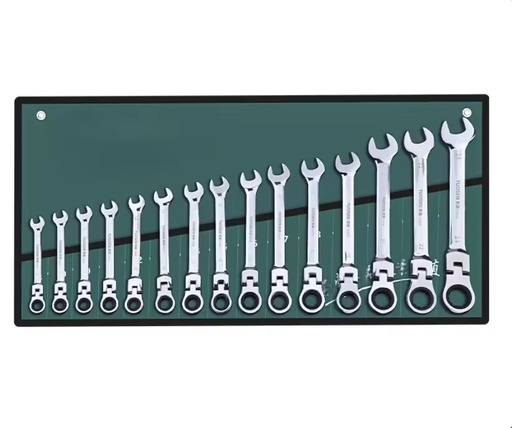 Cr-V Steel Wrench Tool Set Including Socket Wrenches Comprehensive Toolkit Hardware Combination Ratchet Wrench Dual-Purpose