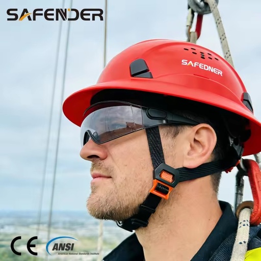 HDPE Safety Helmet Construction Worker Hard Hat High Impact Resistance Rescue Features Adjustable Headband Customized Color for
