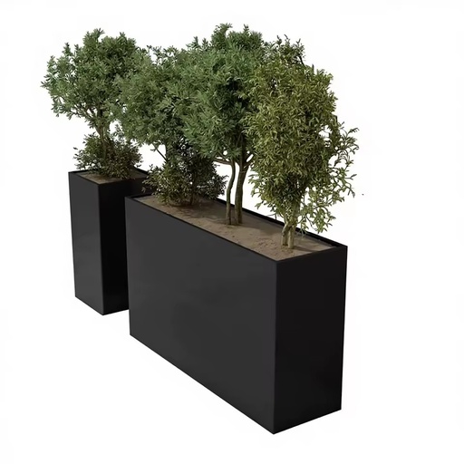 100*30*80C Minimalist Classic Design Powder Coated Stainless Steel Rectangle Planter Box for Home Garden Customizable Size