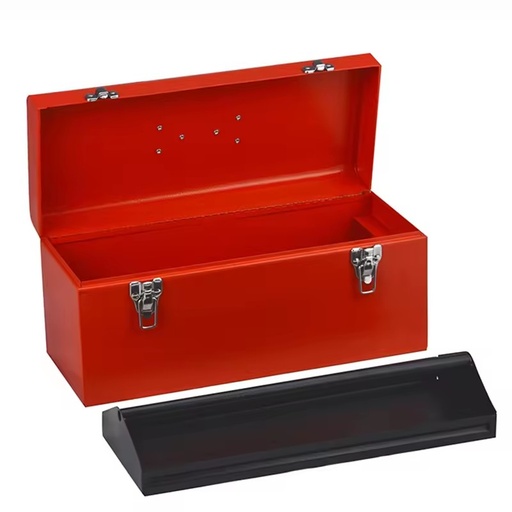 Heavy Duty Red Portable Lockable Metal Tool Chest Storage Tool Box With Inner Tray and Handle