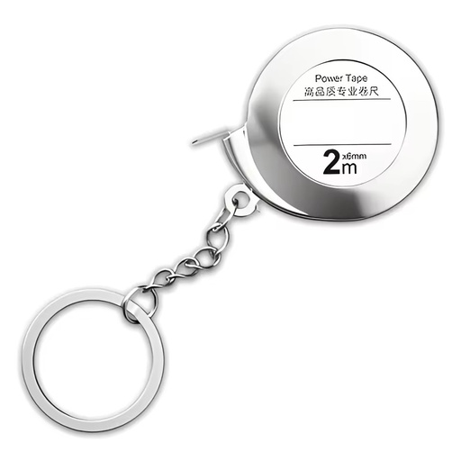 Senda Tools Power Tape 2M Stainless Steel Self Winding Measuring Tape Keychain Metric Mini Tape Measure