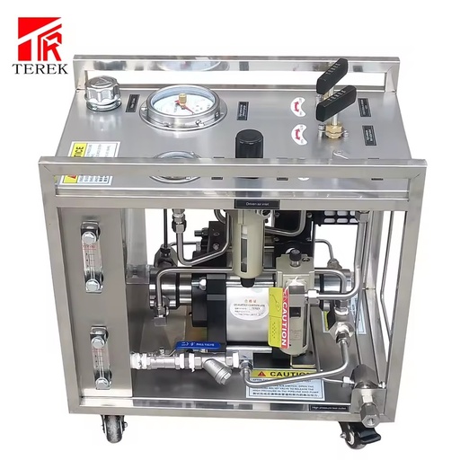 Pneumatic liquid booster pump unit for Hydraulic oil or water
