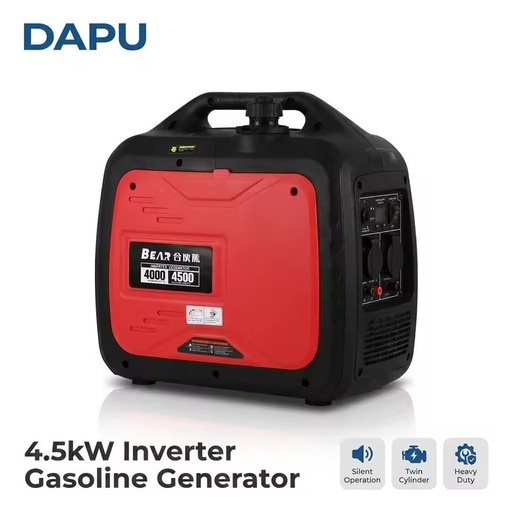 4.5kW Portable Inverter Gasoline Generator 4500W Silent Petrol Power Station for Emergency Backup & Power Outages