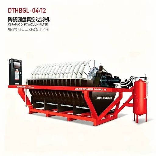 Ceramic Disc Vacuum Filter Ore Slurry Dehydration Machine Solid Liquid Separator For Stone Processing Mud Water Recycling