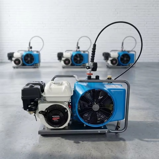 Portable High Pressure Electric Air Compressor 100L 300bar 4500psi Engine Air Cooled for Scuba Diving Fire Fighting