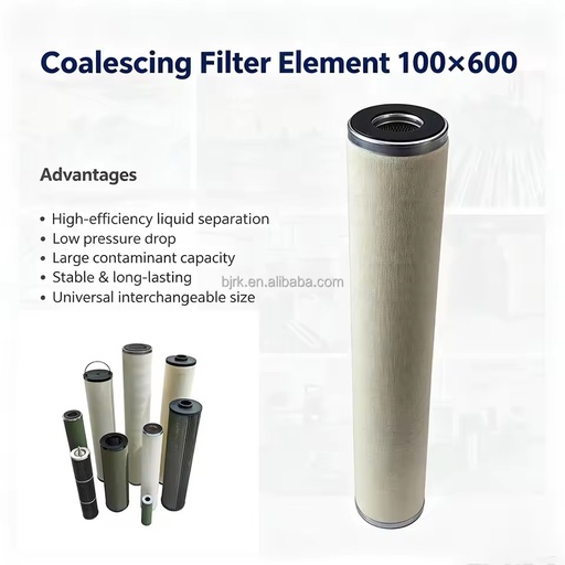 Coalescing Filter Cartridge,High Efficiency Coalescer Element for Oil-Water Separation,Industrial Filtration Replacement Element