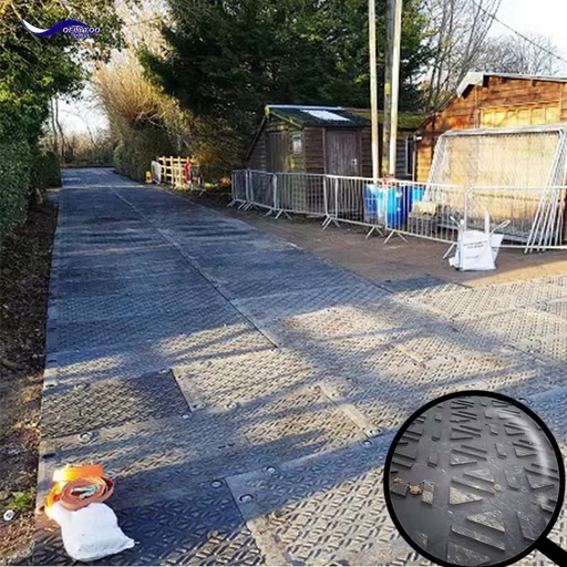 Working Any Weather HDPE Ground Protection Mats Diamond Pattern for Equipment Fields