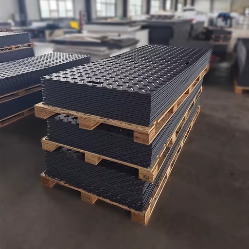 12.7mm Thick Heavy Equipment HDPE Temporary Road Mat 4x8 HDPE Ground Protection Track Mat