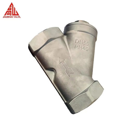 GS H12F 16P Stainless Steel CF8 CF8M Y Type Check Valve Threaded 1/2"~2" PTFE Seal Water Oil Gas
