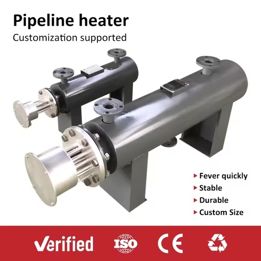 Wholesale Factory Price 380V 9KW 12KW In-line Electric Pipeline Heater for Small Plant Workshop Boiler Use