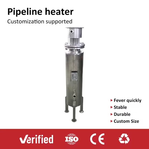 Heavy Duty Anti-Corrosion Titanium Shell Electric Immersion Pipeline Heater for Acid Alkali Chemical Liquid Heating Process