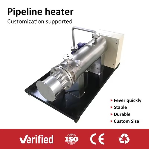 Explosion Proof ExdIIBT4 316L Stainless Steel Immersion Inline Pipeline Heater for Chemical Oil Gas Processing Plant System