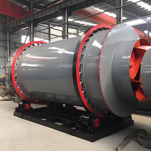 Energy Saving 10-15 T/h Three Rotary Drum Dryer with Motor for Ore Stone