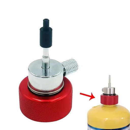 Magazine Propane Green Gas Refilling Charging Adapter Silicone Oil Port Aluminum Alloy Silver/Red Color Zimakyfa AF01-PA Fit