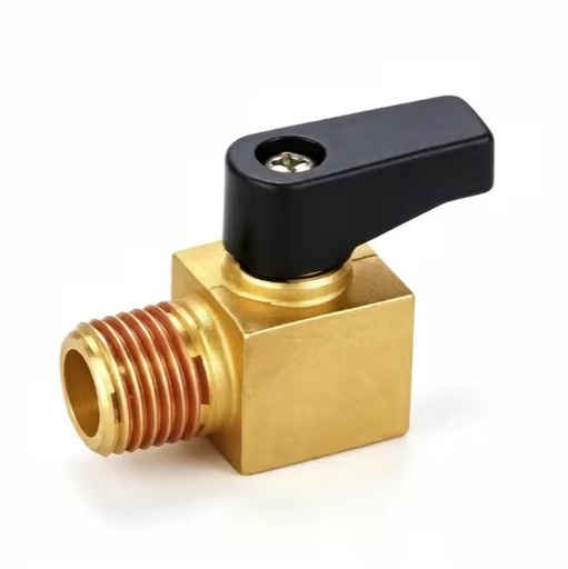 Manufacturer TK 5076 OEM Brass Mini Ball Valves Plastic Handle Male Thread Small Square Connection 1/4in-2in Port Size for