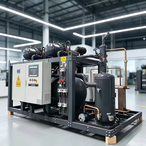 Screw Type Refrigeration Unit Energy Saving Screw Compressor Condensing Unit for Food Processing Cold Room