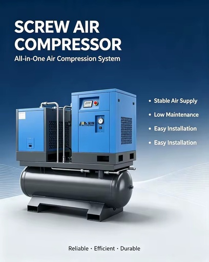 Energy Saving Four in One Air Compressor With Dryer Tank and Precision Filters
