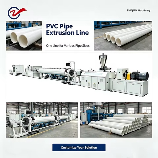 Energy saving Small medium PVC Pipe Extrusion Machine 20110mm PVC Plumbing Tube Production Equipment