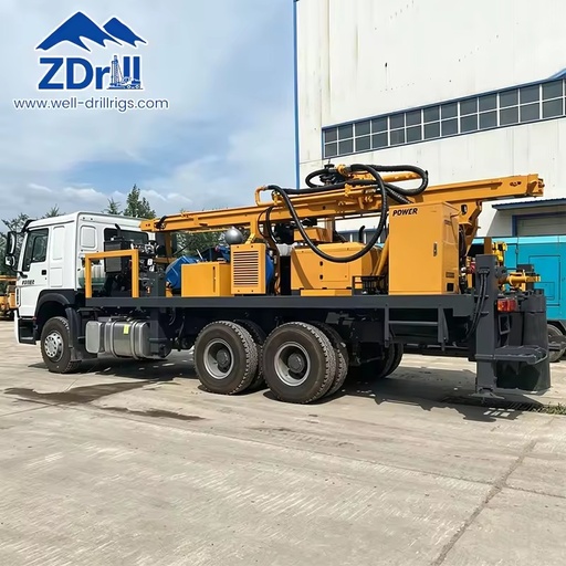 High Power Hydraulic Pneumatic ZDT1200 Vehicle Mounted Drilling Rig for 1200m Deep Rock Formation Drilling