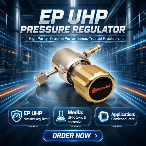 Stainless Steel 316L High Pressure Regulator 500-3000psi With VCR Female Outlet Suitable for Multiple Gas Application Scenarios