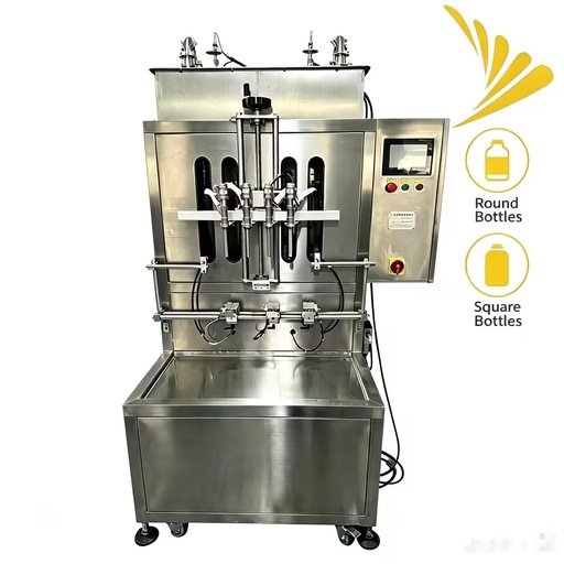 10-2500 ml 2 or 4 Heads Automatic Magnetic Pump Water Liquid Filling Machine for Plastic Glass Bottles