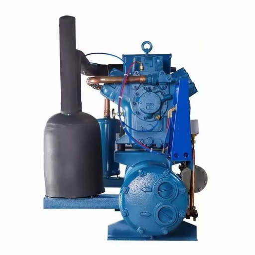 Industrial Semi Hermetic Piston Cooled Condensing Unit With Pressure Gauge Control Box for Frozen Food Cold Storage