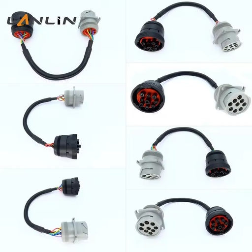 J1939 Type 1 9Pin Male to CAT 9Pin Adapter Cable for Heavy Equipment