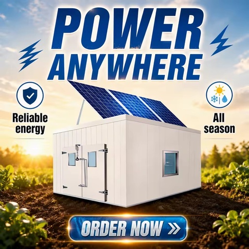 Complete Off Grid Solar Power Cold Room Unit High Efficiency Walk in Freezer Solar Powered Cold Storage System Equipment