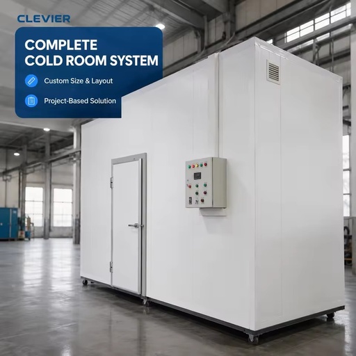 Food Storage Cold Room for Processing Plant with Rock Wool Panel and Electric Defrost Refrigeration System