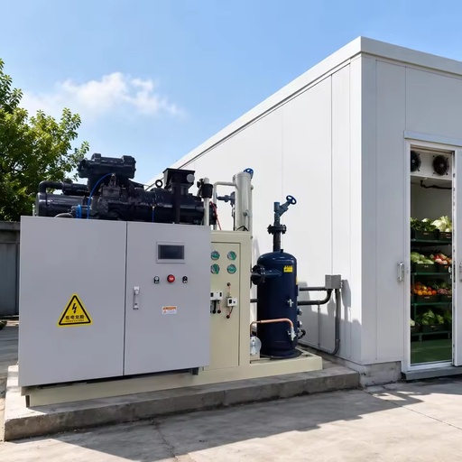 High Capacity Screw Refrigeration Unit for Large Warehouse Cooling Frozen Products and Commercial Refrigeration