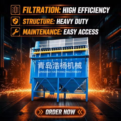 Durable Chamber Pulse Bag Dust Collector Energy Saving Device for Long-cycle Industrial Foundry Casting Dust Treatment System