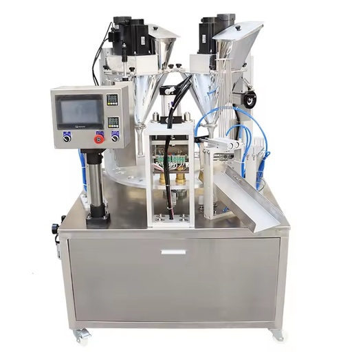 Customized Automatic Disc Biscuit Cookie Box Filling Milk Tea Jelly Sealing Machine Plastics Packages Tube Bowl Canning