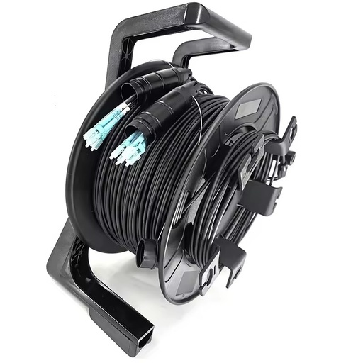 Heavy-Duty Retractable Outdoor Fiber Optical Cable Reel for Communication Cable
