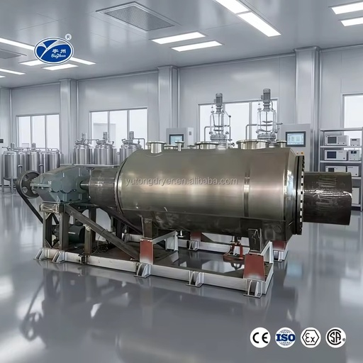 ZKG Automatic Intermittent Type Rotary Vacuum Rake Dryer Stainless Steel Food Additives Vacuum Rake Dryer