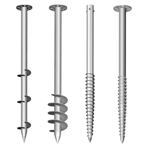 Solar Bracket Ground Screw Zinc Earth Anchor Screw Pile