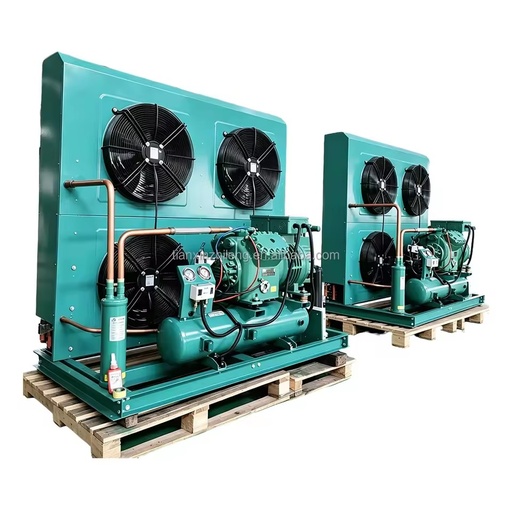 Air Cooled Condensing Unit for Cold Room Freezer Industrial Refrigeration Semi Hermetic for Compressor Energy Saving Motor