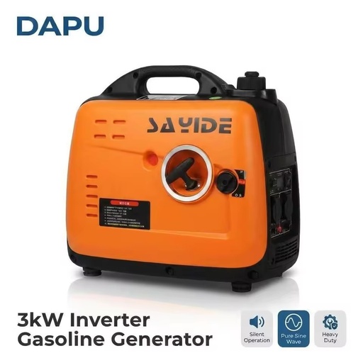 3kW Inverter Gasoline Generator 3000W Ultra Quiet Portable Petrol Generator Power Station for RV Camping Home Emergency Backup