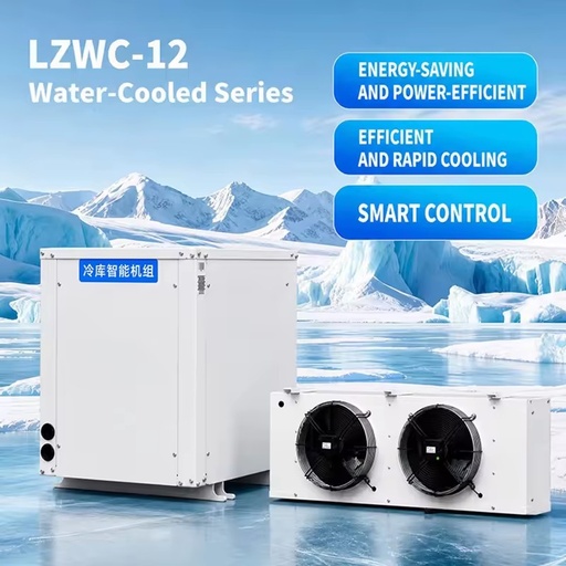 OEM Custom Industrial Bitzer Water Cooled Condensing Unit Walk-in Cold Room Blast Freezer Modular Cold Chain Storage Solution