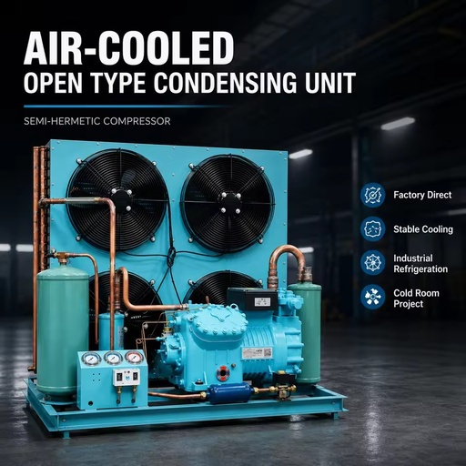 Semi-Hermetic Refrigeration Unit R404A R507 Air Cooled for Export Cold Storage System CE Available