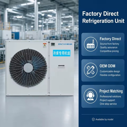 Box Type Air Cooled Condensing Unit R404A for Seafood Fish Cold Storage Refrigeration System for Cold Room Project