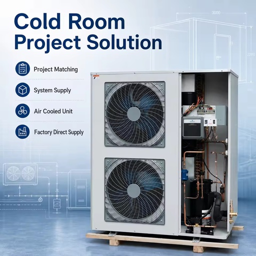 Air Cooled Compressor Condensing Unit for Fruit Vegetable Cold Room Refrigeration System for Industrial Cold Storage Project