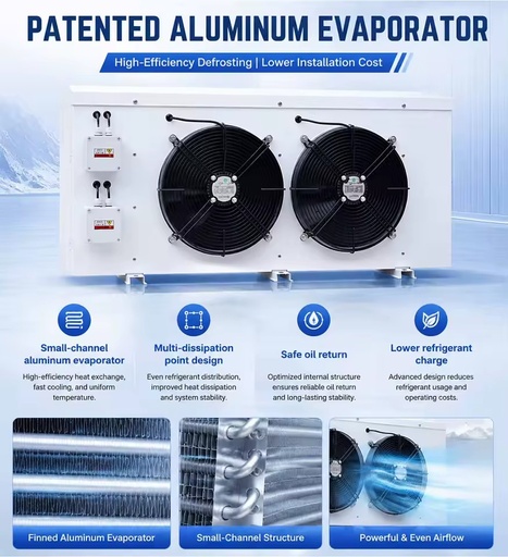 Low Temperature Blast Freezer System Refrigeration Condensing Unit for Seafood Meat Processing