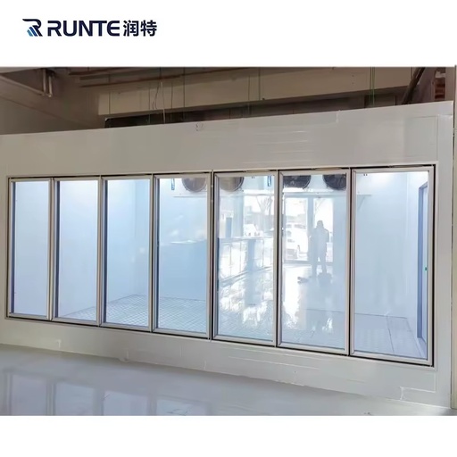 Supermarket Walk-in Cooler Glass Door Beer Cave Cold Storage Room